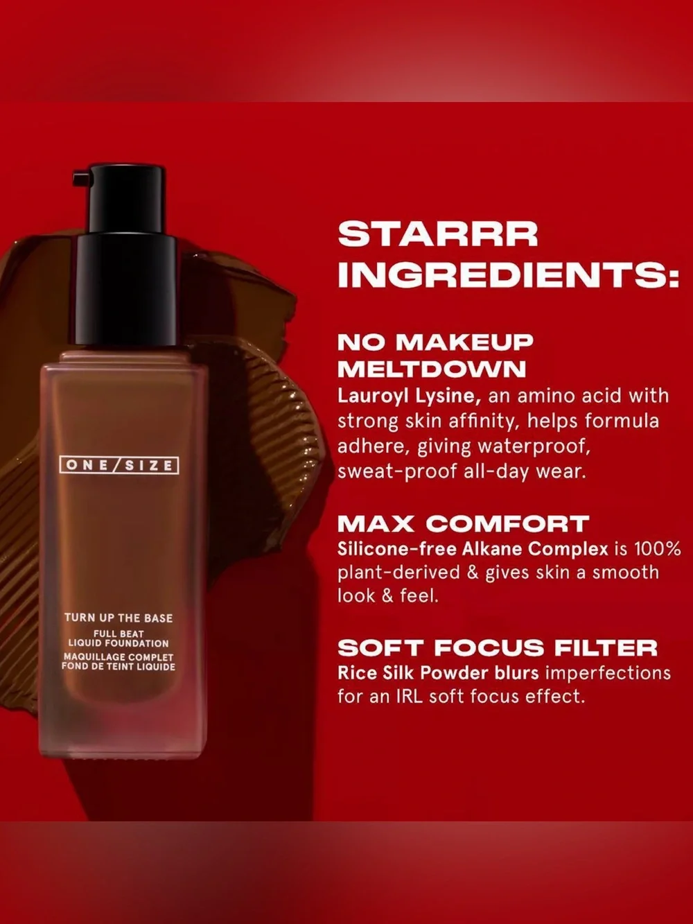 ONE/SIZE BY PATRICK STARRR TURN UP THE BASE FULL BEAT LIQUID FOUNDATION;—FAIR 40
